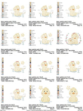 Duckling Embroidery Design Pack: 6 Designs - Multi Sizes - FineryEmbroidery
